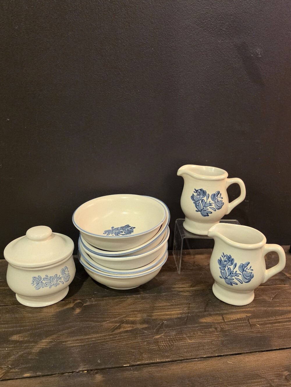Vintage Pfaltzgraff Yorktowne Stoneware Breakfast Tea Serving Set Lot 8pc USA
